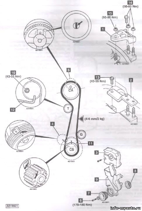 Замена ремня ГРМ и роликов на Hyundai Elantra 2,0 Хендай Элантра 2002 года