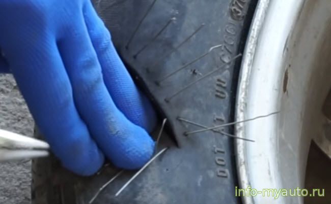 как отремонтировать боковой порез шины