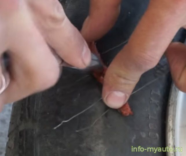 как ремонтируют боковой порез шины
